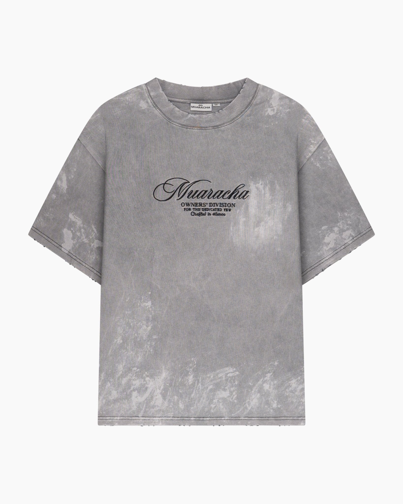 Script Tee - Grey Stone Washed - MUARACHA