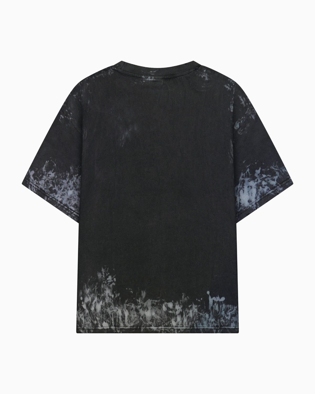 Muaracha Script Tee Black Washed – back view, clean oversized silhouette, washed black heavyweight cotton tee