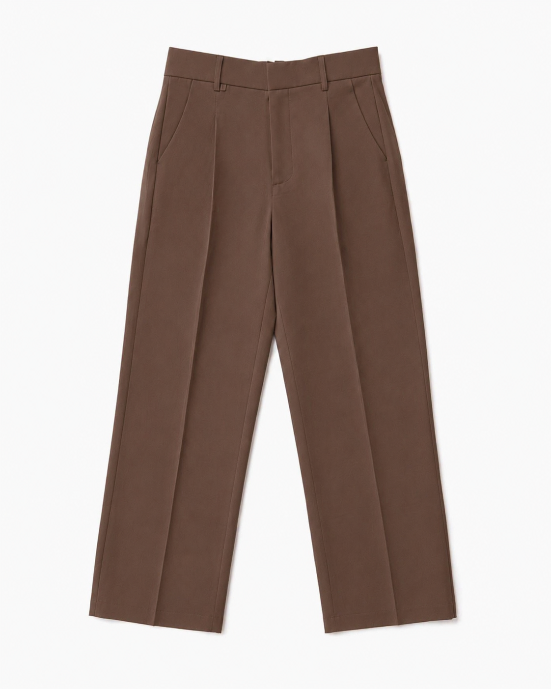 MUARACHA Relaxed Trouser Cacao Brown — styled view, wide-leg relaxed silhouette
