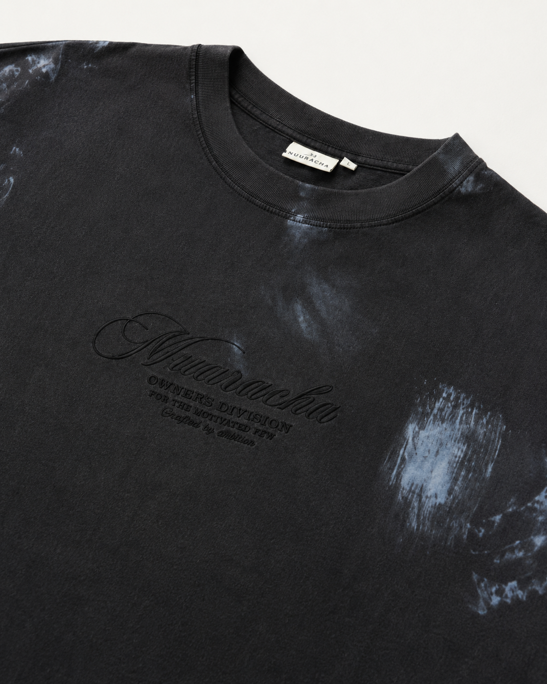 MUARACHA Script Tee Black Stone Washed — alternative view, relaxed oversized silhouette